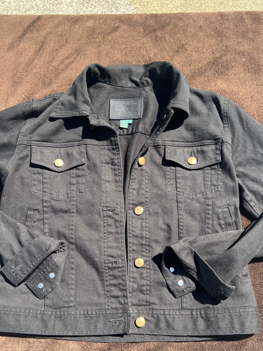 Ralph Lauren JeansCo Black Denim Jacket Women’s Sz sm